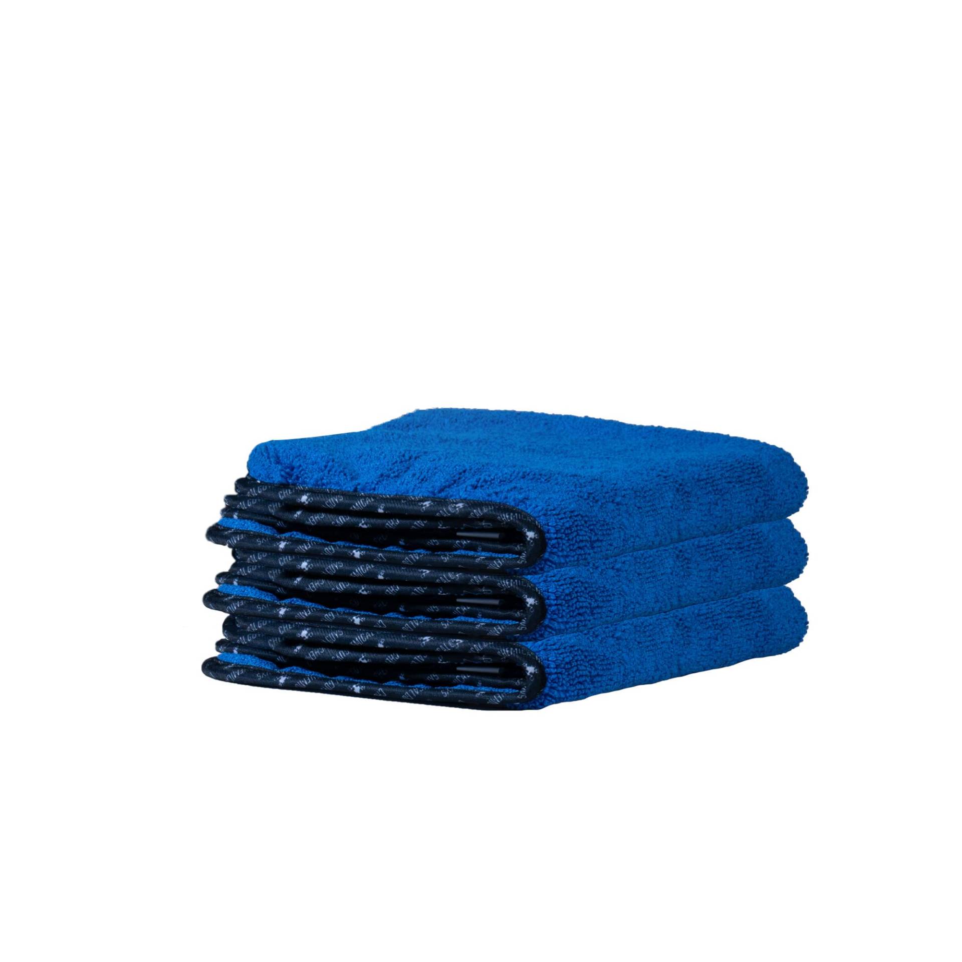 Chemical Guys MIC110003 Professionelle hochwertige Mikrofaser-Handtücher, Blau (40,6 x 40,6 cm) (3 Stück) – sicher für Autowäsche, Hausreinigung und Haustier-Trockentücher von Chemical Guys