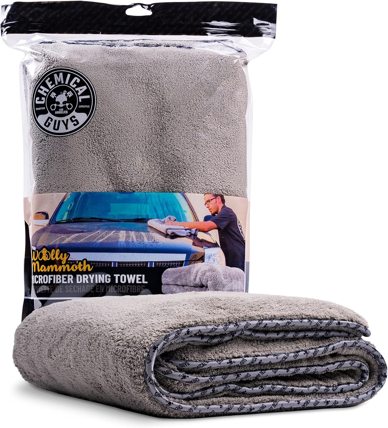Chemical Guys Woolly Mammoth Mikrofaser Trockentuch 880g/m² Poliertuch Seidenband - Einfassung Chemical Guys Woolly Mammoth Mikrofaser Trockentuch 880g/m² Poliertuch Seidenband - Einfassung von Chemical Guys