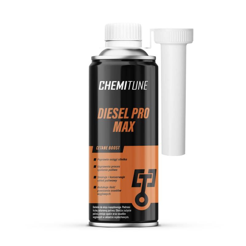 Chemitune Diesel PRO MAX – Hochleistungs-Dieseladditiv Erhöht die Cetanzahl um bis zu 4 Punkte Optimiert Verbrennung & Kraftstoffeffizienz Reinigt & schützt Einspritzsysteme von Chemitune