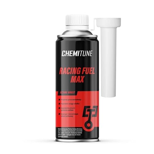 Chemitune Racing Fuel MAX – Hochleistungs-Benzinadditiv Erhöht Oktanzahl um bis zu 5 Punkte Verbesserte Leistung & Beschleunigung Verhindert Klopfen & Vorzündung Für alle Benzinmotoren von Chemitune