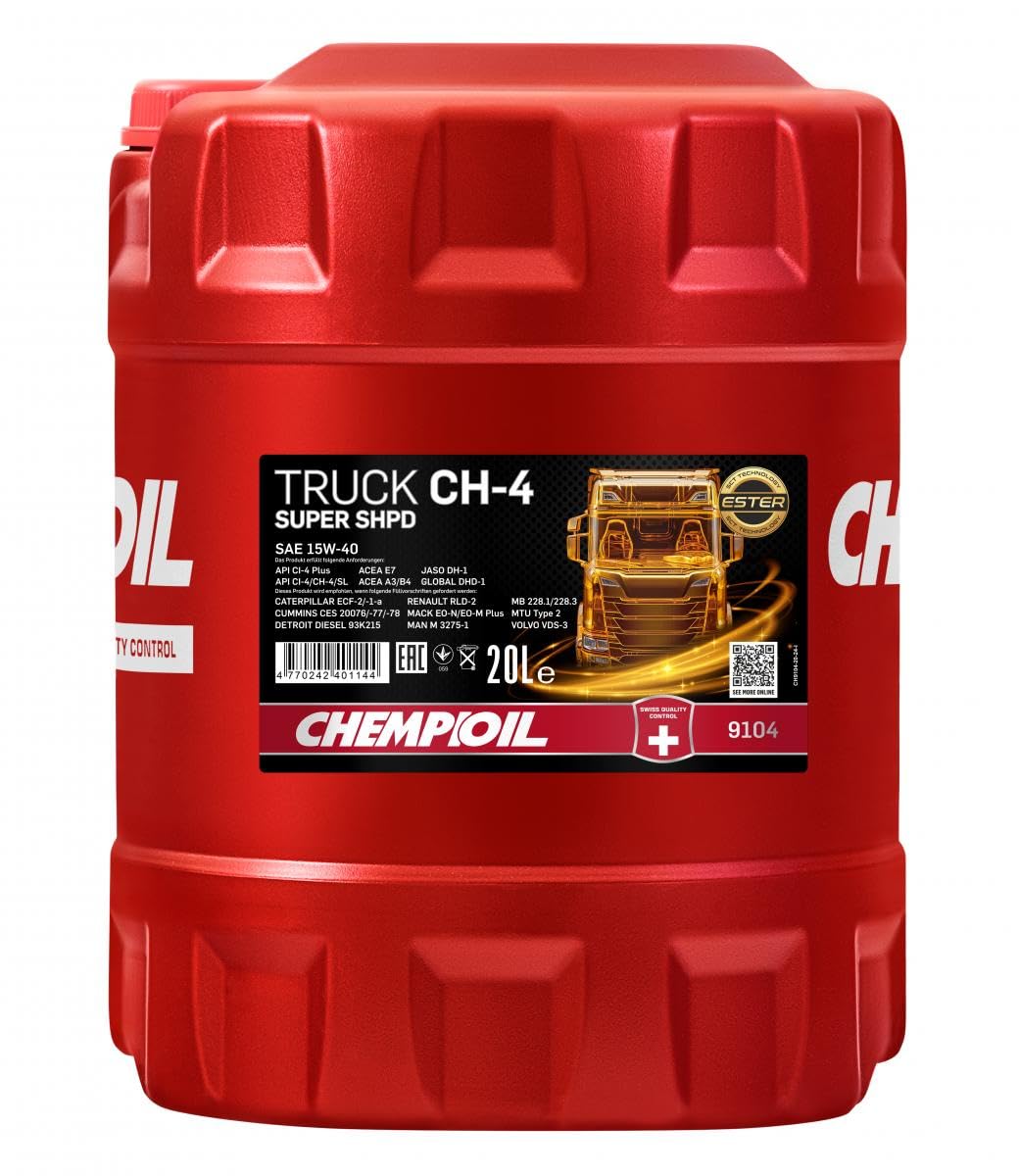 CHEMPIOIL-4 TRUCK Super SHPD 15W-40 20 L CHEMPIOIL-4 TRUCK Super SHPD 15W-40 20 L von Chempioil