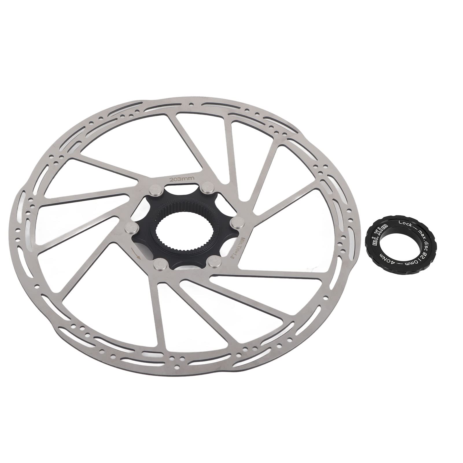 203mm Disc Brake Rotor, Durably Rustproof Metal, Hollow, Installation, Wide Compatibility for Mountain Bikes with Center Lock Structure 203mm Disc Brake Rotor, Durably Rustproof Metal, Hollow, Installation, Wide Compatibility for Mountain Bikes with Center Lock Structure von ChengyuWei