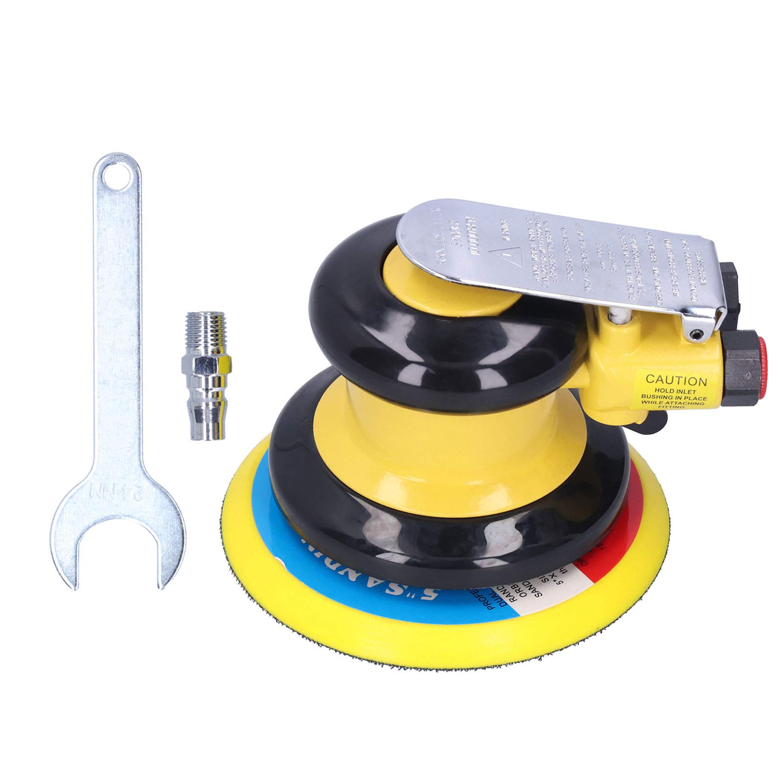ChengyuWei 5 Inch Pneumatic Polisher Air Sander 10000RPM Grinding Sanding Machine for Wood Metal Fiberglass with Compact Size and Speed Regulator ChengyuWei 5 Inch Pneumatic Polisher Air Sander 10000RPM Grinding Sanding Machine for Wood Metal Fiberglass with Compact Size and Speed Regulator von ChengyuWei