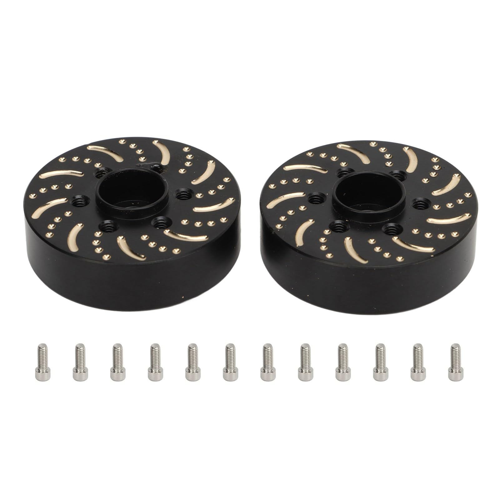 ChengyuWei Messingradgewichte mit 6 -Loch -Hub -Adapter für 1,9 Zoll 2,2 Zoll Beadlock -Felgen, Installation, dauerhaft und rostfeste, breite Anwendung für, Capra, Gen7, Gen8 RC -Crawler (12mm) von ChengyuWei