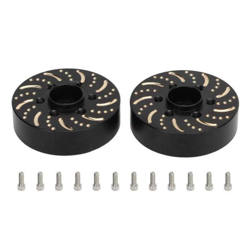 ChengyuWei Messingradgewichte mit 6 -Loch -Hub -Adapter für 1,9 Zoll 2,2 Zoll Beadlock -Felgen, Installation, dauerhaft und rostfeste, breite Anwendung für, Capra, Gen7, Gen8 RC -Crawler (12mm) von ChengyuWei