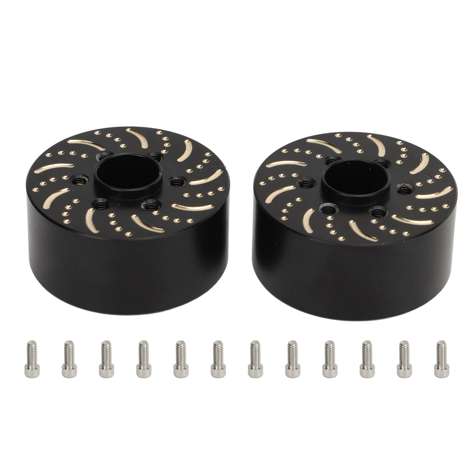 ChengyuWei Messingradgewichte mit 6 -Loch -Hub -Adapter für 1,9 Zoll 2,2 Zoll Beadlock -Felgen, Installation, dauerhaft und rostfeste, breite Anwendung für, Capra, Gen7, Gen8 RC -Crawler (18.5mm) von ChengyuWei
