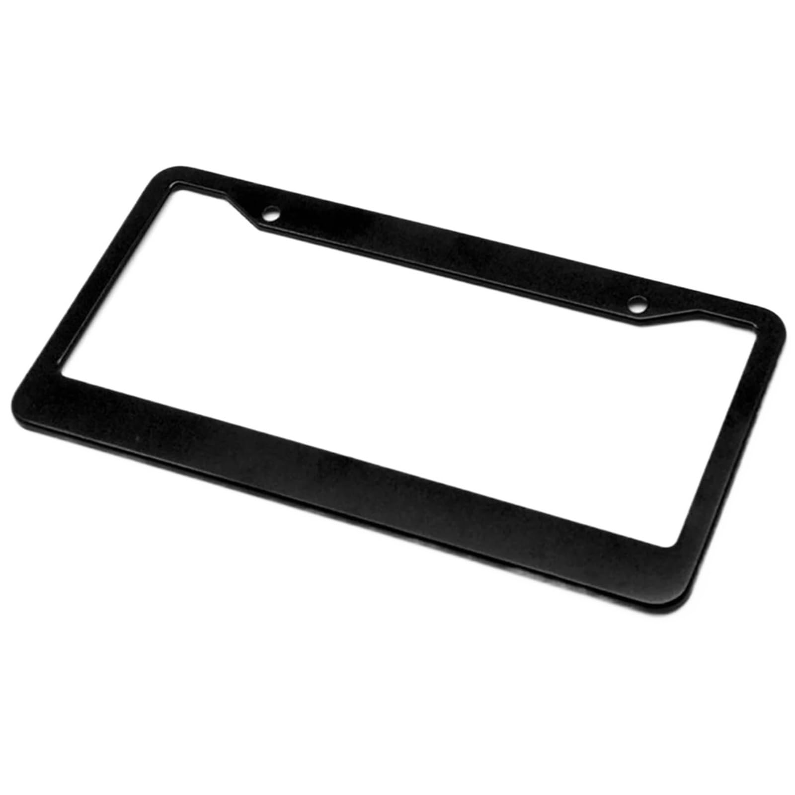 1 Stück Aluminiumlegierung Amerikanischer Nummernschildrahmen Silber Metall Auto Etikettenabdeckung Schraubverschluss(1 Pc Black) von Chenhj