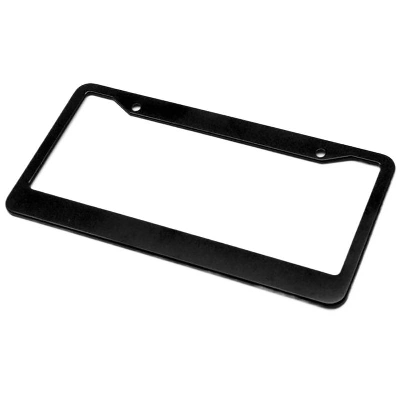 1 Stück Aluminiumlegierung Amerikanischer Nummernschildrahmen Silber Metall Auto Etikettenabdeckung Schraubverschluss(1 Pc Black) von Chenhj
