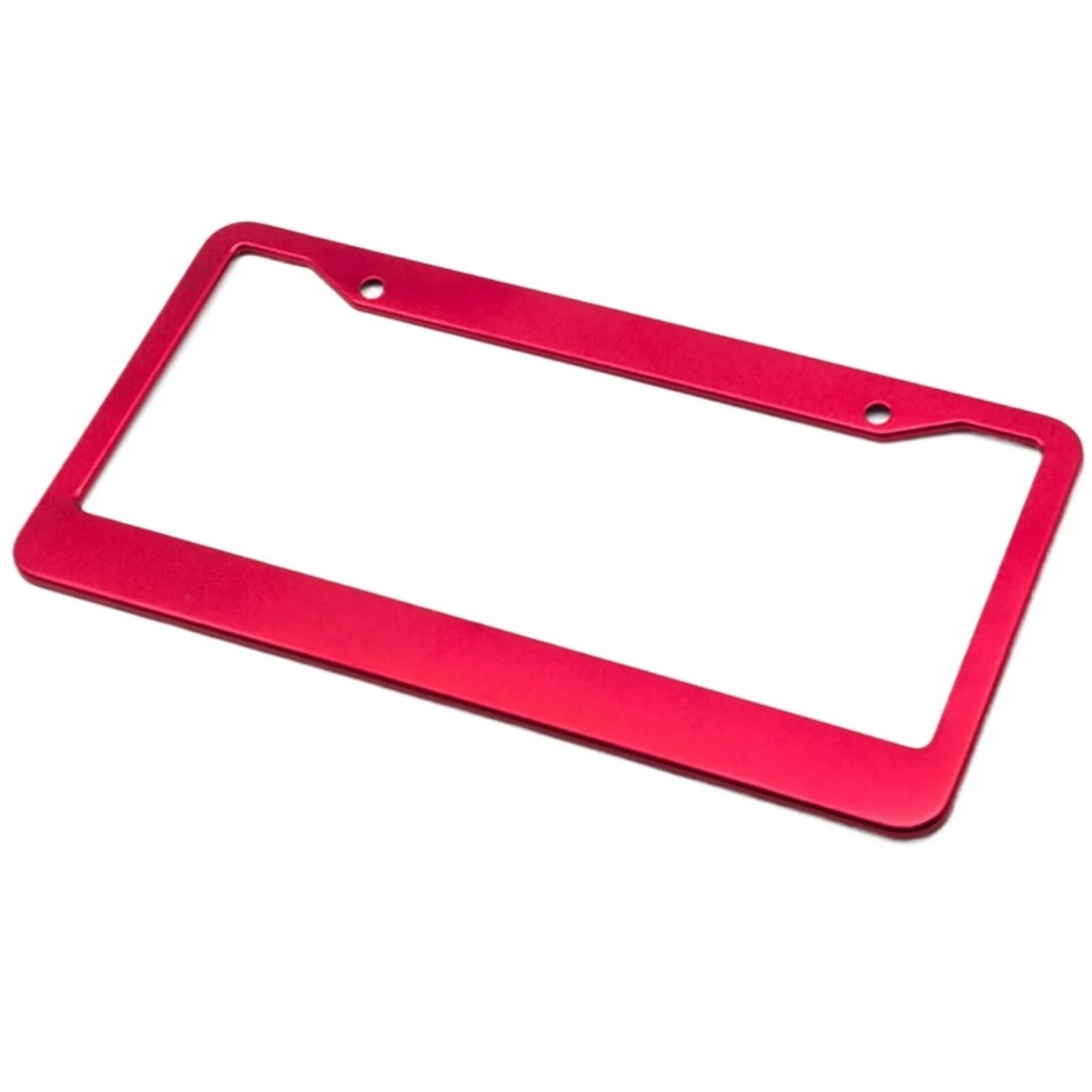 1 Stück Aluminiumlegierung Amerikanischer Nummernschildrahmen Silber Metall Auto Etikettenabdeckung Schraubverschluss(1 Pc Red) von Chenhj