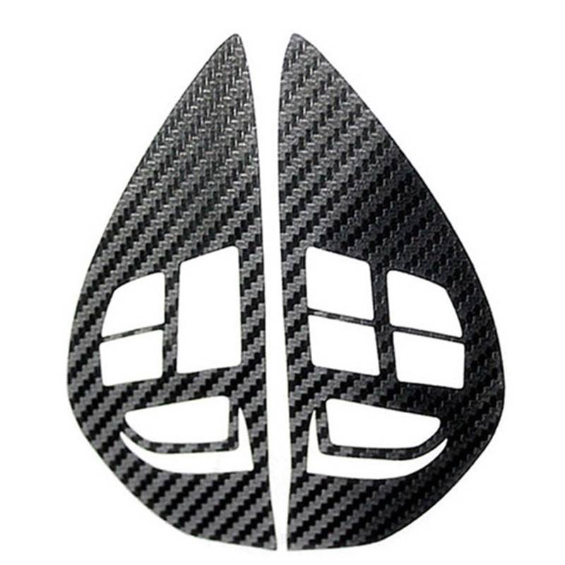1 Stücke Auto Lenkrad Switch Control Aufkleber Carbon Fiber Auto Innen Aufkleber(Black) von Chenhj
