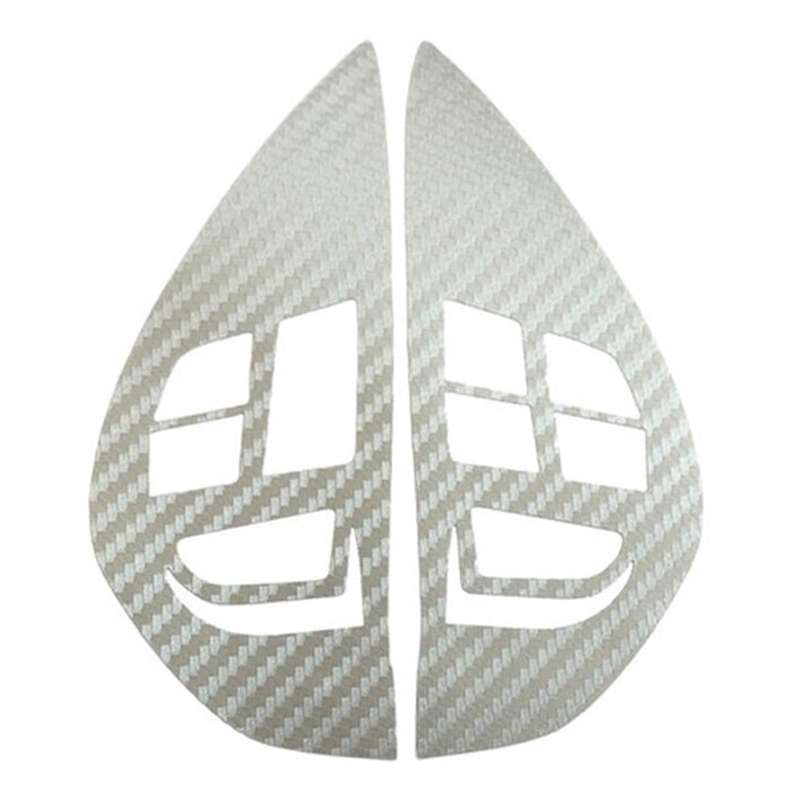 1 Stücke Auto Lenkrad Switch Control Aufkleber Carbon Fiber Auto Innen Aufkleber(Silver) von Chenhj
