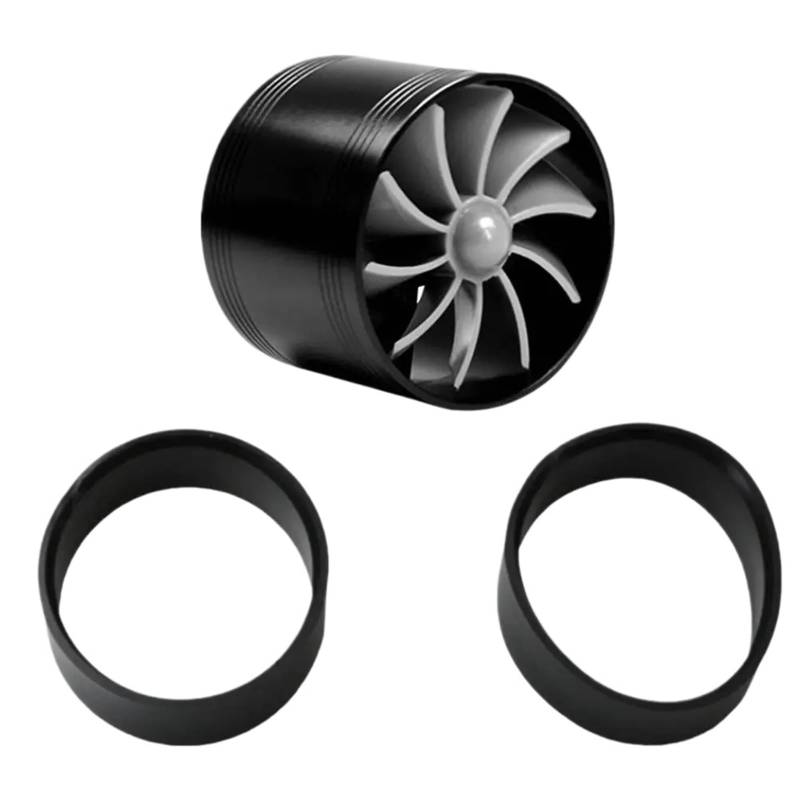 Auto-Turbinen-Kompressor Turbo Einseitiger Air Z-Turbinenmotor Turbolader Gas Saver Kit Auto-Ersatzteil(Black) von Chenhj