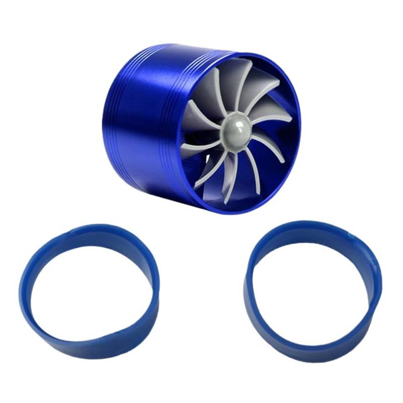 Auto-Turbinen-Kompressor Turbo Einseitiger Air Z-Turbinenmotor Turbolader Gas Saver Kit Auto-Ersatzteil(Blue) von Chenhj