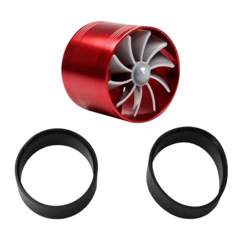 Auto-Turbinen-Kompressor Turbo Einseitiger Air Z-Turbinenmotor Turbolader Gas Saver Kit Auto-Ersatzteil(Red) von Chenhj