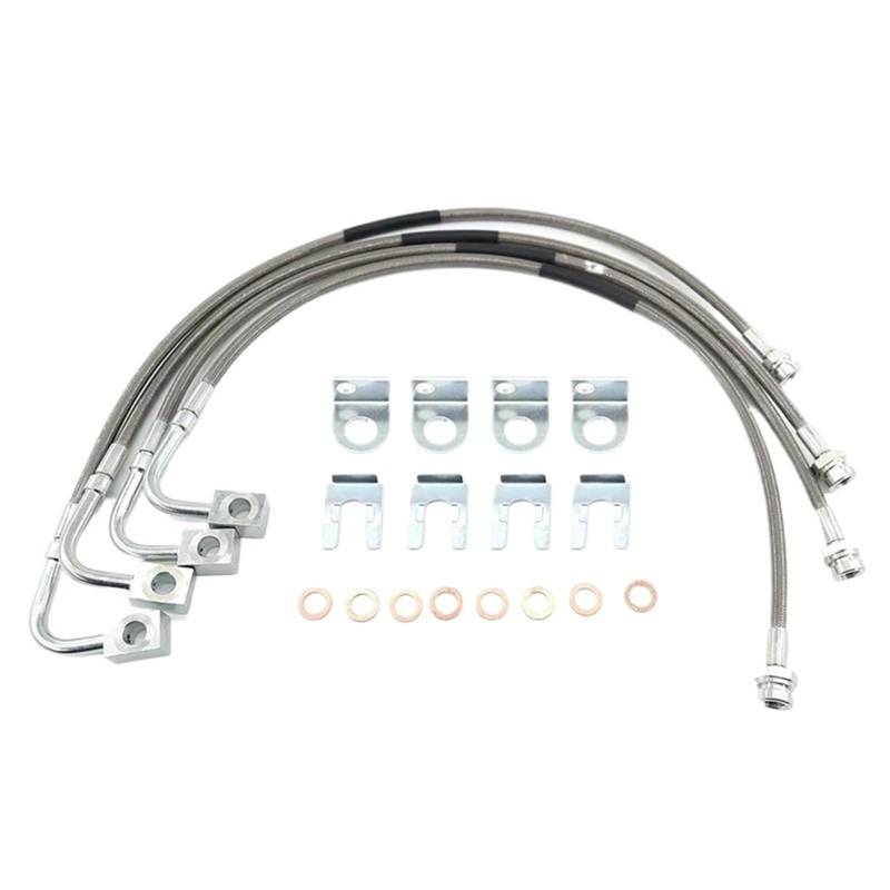 Geflochtene Bremsleitungen Aus Edelstahl Vorne Und Hinten, Kompatibel Mit Je&ep JK Wrangler* 4-Zoll-6-Zoll-Lift 89716 2007–2018 von Chenhj