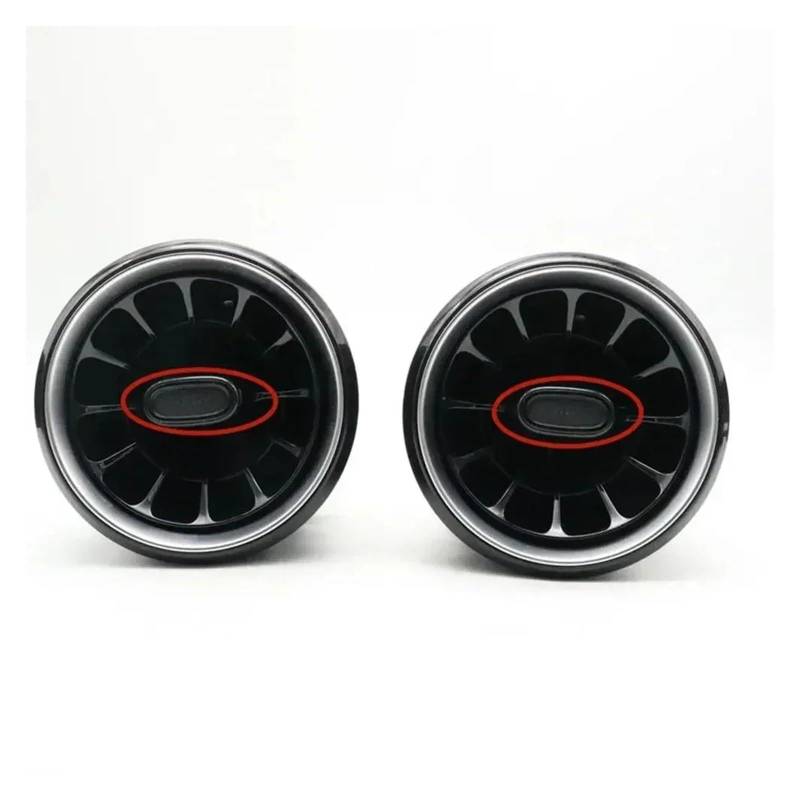 Lüftungsschlitze for Die Klimaanlage Im Auto, Zentrales Vorderes Armaturenbrett, Turbo-modifizierte Verkleidung(2pcs Silver Black) von Chenhj