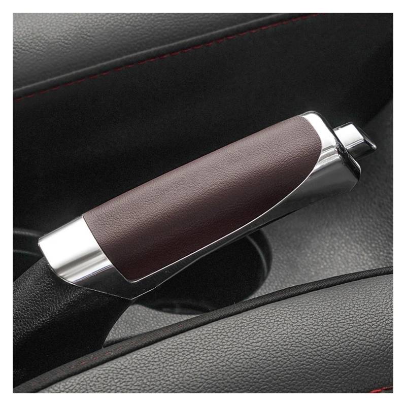 PU Leder Handbremse Griffe Auto Hand Brems Abdeckung Handbremse Schutz Fall Auto Zubehör Innen(Brown) von Chenhj