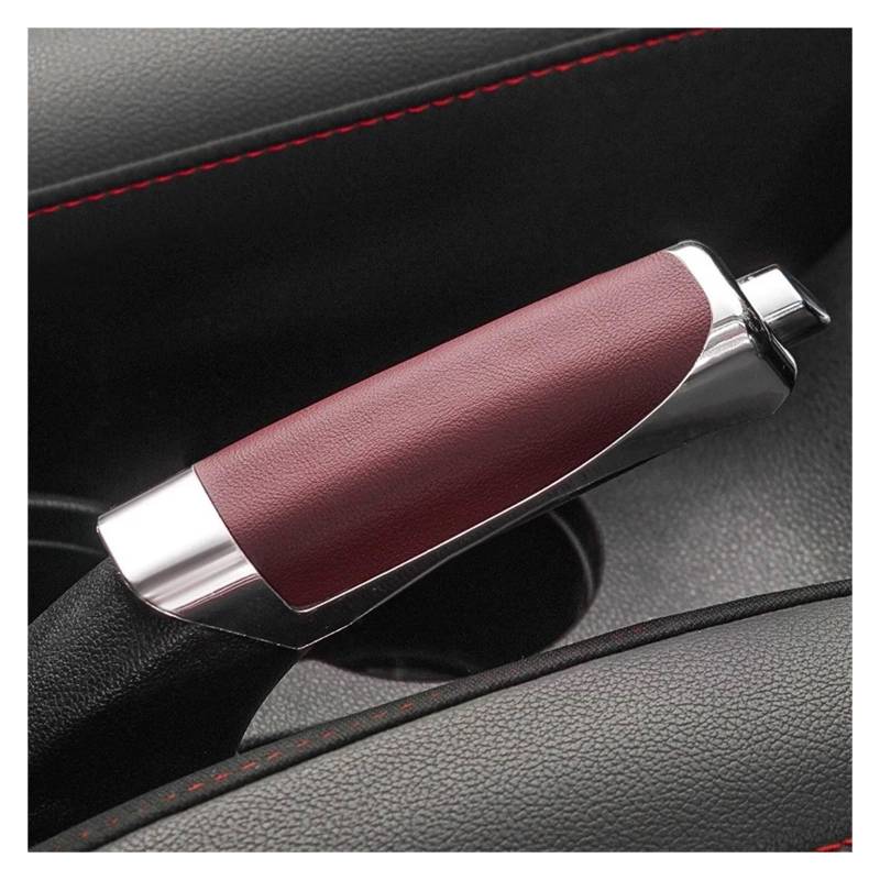 PU Leder Handbremse Griffe Auto Hand Brems Abdeckung Handbremse Schutz Fall Auto Zubehör Innen(Wine red) von Chenhj
