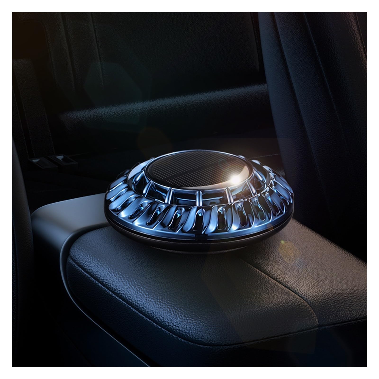 Solar Auto Rotating Raumschiff Auto Aromatherapie Parfüm Lufterfrischer Ätherisches Öl Auto Diffusor Luftreiniger Parfüm(Blue) von Chenhj