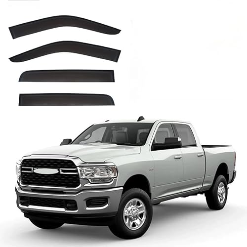 WINDABWEISER für Dodge Ram 2500 Pickup Truck MK4 2009-2023+ No Bright Window Strips, Autofenster Windabweiser Fenster Visiere Lüftung Sabweiser Seitenfenster-Visier WINDABWEISER für Dodge Ram 2500 Pickup Truck MK4 2009-2023+ No Bright Window Strips, Autofenster Windabweiser Fenster Visiere Lüftung Sabweiser Seitenfenster-Visier von Cherry66