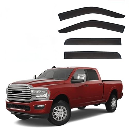 WINDABWEISER für Dodge Ram 3500 Pickup Truck MK4 2009-2023+ No Bright Window Strips, Autofenster Windabweiser Fenster Visiere Lüftung Sabweiser Seitenfenster-Visier WINDABWEISER für Dodge Ram 3500 Pickup Truck MK4 2009-2023+ No Bright Window Strips, Autofenster Windabweiser Fenster Visiere Lüftung Sabweiser Seitenfenster-Visier von Cherry66