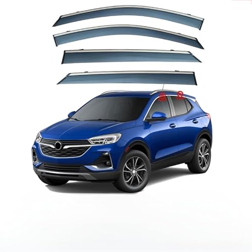 WINDABWEISER für Encore GX LWB Long Axis MK1 2020+ Silver Bright Strip Window Rain Shield, Autofenster Windabweiser Fenster Visiere Lüftung Sabweiser Seitenfenster-Visier WINDABWEISER für Encore GX LWB Long Axis MK1 2020+ Silver Bright Strip Window Rain Shield, Autofenster Windabweiser Fenster Visiere Lüftung Sabweiser Seitenfenster-Visier von Cherry66