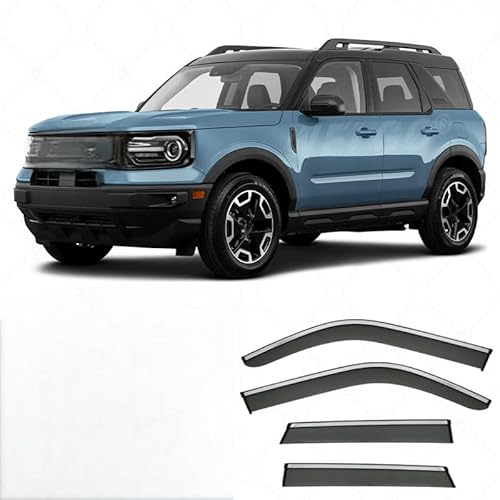 WINDABWEISER für Ford Bronco Sport MK1-CX430 2021+ Bronco Sport Silver Strip Window Rain Shield, Autofenster Windabweiser Fenster Visiere Lüftung Sabweiser Seitenfenster-Visier WINDABWEISER für Ford Bronco Sport MK1-CX430 2021+ Bronco Sport Silver Strip Window Rain Shield, Autofenster Windabweiser Fenster Visiere Lüftung Sabweiser Seitenfenster-Visier von Cherry66