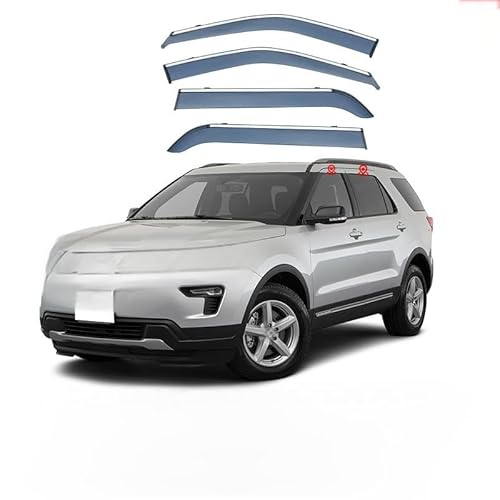 WINDABWEISER für Ford Explorer MK5-U502 2011-2019 Silver Bright Strip Window, Autofenster Windabweiser Fenster Visiere Lüftung Sabweiser Seitenfenster-Visier WINDABWEISER für Ford Explorer MK5-U502 2011-2019 Silver Bright Strip Window, Autofenster Windabweiser Fenster Visiere Lüftung Sabweiser Seitenfenster-Visier von Cherry66