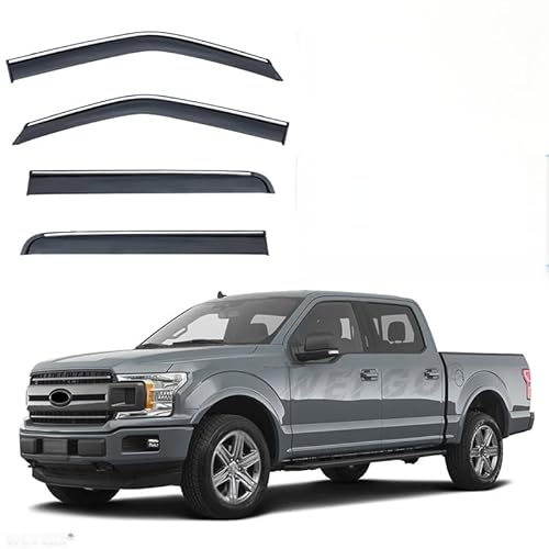 WINDABWEISER für Ford F150 MK13-P552 2015-2020 Silver Bright Strip Window, Autofenster Windabweiser Fenster Visiere Lüftung Sabweiser Seitenfenster-Visier WINDABWEISER für Ford F150 MK13-P552 2015-2020 Silver Bright Strip Window, Autofenster Windabweiser Fenster Visiere Lüftung Sabweiser Seitenfenster-Visier von Cherry66