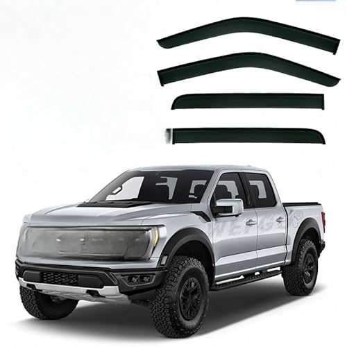 WINDABWEISER für Ford F150 Raptor MK3-P702 2021+ No Bright Strip Window, Autofenster Windabweiser Fenster Visiere Lüftung Sabweiser Seitenfenster-Visier WINDABWEISER für Ford F150 Raptor MK3-P702 2021+ No Bright Strip Window, Autofenster Windabweiser Fenster Visiere Lüftung Sabweiser Seitenfenster-Visier von Cherry66
