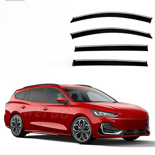 WINDABWEISER für Ford Focus Wagon MK4-C159 2021+ Silver Bright Window, Autofenster Windabweiser Fenster Visiere Lüftung Sabweiser Seitenfenster-Visier WINDABWEISER für Ford Focus Wagon MK4-C159 2021+ Silver Bright Window, Autofenster Windabweiser Fenster Visiere Lüftung Sabweiser Seitenfenster-Visier von Cherry66