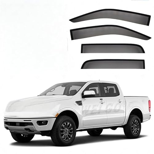 WINDABWEISER für Ford Ranger MK4-RA 2023+ Rain Shield Without Bright Strip, Autofenster Windabweiser Fenster Visiere Lüftung Sabweiser Seitenfenster-Visier WINDABWEISER für Ford Ranger MK4-RA 2023+ Rain Shield Without Bright Strip, Autofenster Windabweiser Fenster Visiere Lüftung Sabweiser Seitenfenster-Visier von Cherry66