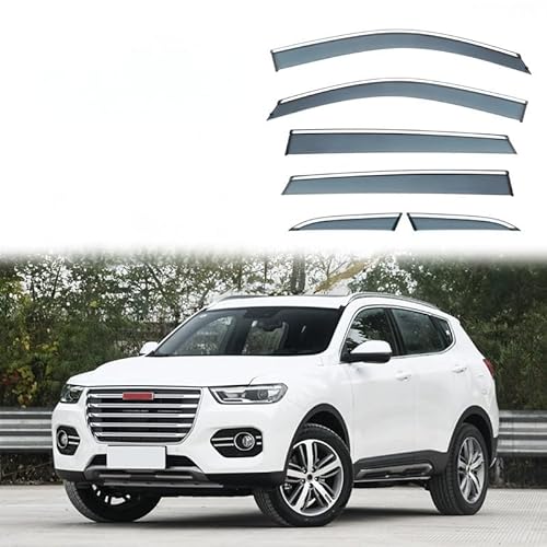 WINDABWEISER für Great Wall Haval H6 MK2 2017+ with Bright Strip Windows 6PCS, Autofenster Windabweiser Fenster Visiere Lüftung Sabweiser Seitenfenster-Visier WINDABWEISER für Great Wall Haval H6 MK2 2017+ with Bright Strip Windows 6PCS, Autofenster Windabweiser Fenster Visiere Lüftung Sabweiser Seitenfenster-Visier von Cherry66