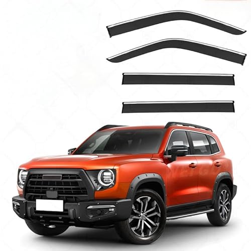 WINDABWEISER für Haval Dargo X MK1 2020+ Silver Bright Strip Window Rain Shield 4PCS, Autofenster Windabweiser Fenster Visiere Lüftung Sabweiser Seitenfenster-Visier WINDABWEISER für Haval Dargo X MK1 2020+ Silver Bright Strip Window Rain Shield 4PCS, Autofenster Windabweiser Fenster Visiere Lüftung Sabweiser Seitenfenster-Visier von Cherry66