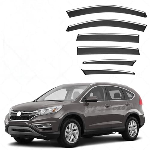 WINDABWEISER für Honda CRV MK4-RM 2012-2016 Silver Bright Strip Window 6PCS, Autofenster Windabweiser Fenster Visiere Lüftung Sabweiser Seitenfenster-Visier WINDABWEISER für Honda CRV MK4-RM 2012-2016 Silver Bright Strip Window 6PCS, Autofenster Windabweiser Fenster Visiere Lüftung Sabweiser Seitenfenster-Visier von Cherry66