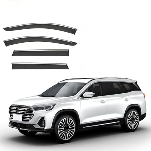 WINDABWEISER für JETOUR X90 Plus MK2 2021+ Silver Bright Window Strips, Autofenster Windabweiser Fenster Visiere Lüftung Sabweiser Seitenfenster-Visier WINDABWEISER für JETOUR X90 Plus MK2 2021+ Silver Bright Window Strips, Autofenster Windabweiser Fenster Visiere Lüftung Sabweiser Seitenfenster-Visier von Cherry66