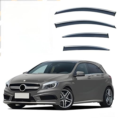 WINDABWEISER für Mercedes-Benz A-Class Hatchback MK3-W176 2013-2018 Silver Bright Window Strips, Autofenster Windabweiser Fenster Visiere Lüftung Sabweiser Seitenfenster-Visier WINDABWEISER für Mercedes-Benz A-Class Hatchback MK3-W176 2013-2018 Silver Bright Window Strips, Autofenster Windabweiser Fenster Visiere Lüftung Sabweiser Seitenfenster-Visier von Cherry66