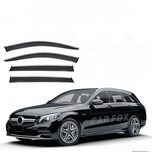 WINDABWEISER für Mercedes Benz C-Class MK4-S205 2015-2021 Travel Edition Silver Bright Window Strips, Autofenster Windabweiser Fenster Visiere Lüftung Sabweiser Seitenfenster-Visier WINDABWEISER für Mercedes Benz C-Class MK4-S205 2015-2021 Travel Edition Silver Bright Window Strips, Autofenster Windabweiser Fenster Visiere Lüftung Sabweiser Seitenfenster-Visier von Cherry66