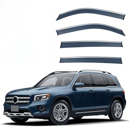 WINDABWEISER für Mercedes-Benz GLB MK1-X247 2019+ Silver Bright Window Strips, Autofenster Windabweiser Fenster Visiere Lüftung Sabweiser Seitenfenster-Visier WINDABWEISER für Mercedes-Benz GLB MK1-X247 2019+ Silver Bright Window Strips, Autofenster Windabweiser Fenster Visiere Lüftung Sabweiser Seitenfenster-Visier von Cherry66