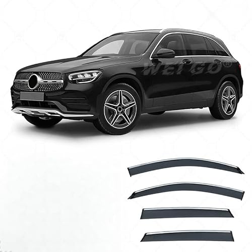 WINDABWEISER für Mercedes-Benz GLC-L Class MK1-X253 2019-2022 Silver Bright Window Strips, Autofenster Windabweiser Fenster Visiere Lüftung Sabweiser Seitenfenster-Visier WINDABWEISER für Mercedes-Benz GLC-L Class MK1-X253 2019-2022 Silver Bright Window Strips, Autofenster Windabweiser Fenster Visiere Lüftung Sabweiser Seitenfenster-Visier von Cherry66