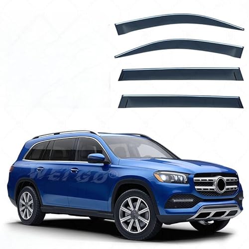 WINDABWEISER für Mercedes-Benz GLS-Class MK3-X167 2020+ Silver Bright Strip Window, Autofenster Windabweiser Fenster Visiere Lüftung Sabweiser Seitenfenster-Visier WINDABWEISER für Mercedes-Benz GLS-Class MK3-X167 2020+ Silver Bright Strip Window, Autofenster Windabweiser Fenster Visiere Lüftung Sabweiser Seitenfenster-Visier von Cherry66