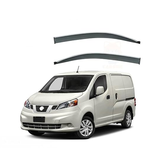 WINDABWEISER für Nissan NV200 2PCS MK1-M20 2010+ Silver Bright Strip Window, Autofenster Windabweiser Fenster Visiere Lüftung Sabweiser Seitenfenster-Visier von Cherry66