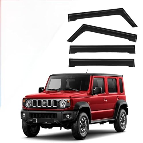 WINDABWEISER für Suzuki Jimny MK4-JB64W-JB74W 2019+ No Bright Strip Window 4PCS Five-Door Version, Autofenster Windabweiser Fenster Visiere Lüftung Sabweiser Seitenfenster-Visier WINDABWEISER für Suzuki Jimny MK4-JB64W-JB74W 2019+ No Bright Strip Window 4PCS Five-Door Version, Autofenster Windabweiser Fenster Visiere Lüftung Sabweiser Seitenfenster-Visier von Cherry66