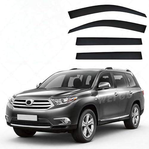 WINDABWEISER für Toyota Highlander MK2/XU40 2008-2014 No Bright Strip Window, Autofenster Windabweiser Fenster Visiere Lüftung Sabweiser Seitenfenster-Visier WINDABWEISER für Toyota Highlander MK2/XU40 2008-2014 No Bright Strip Window, Autofenster Windabweiser Fenster Visiere Lüftung Sabweiser Seitenfenster-Visier von Cherry66