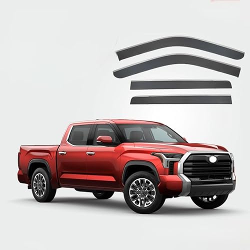 WINDABWEISER für Toyota Tundra MK3-XK70 2022+ Silver Bright Window Strips, Autofenster Windabweiser Fenster Visiere Lüftung Sabweiser Seitenfenster-Visier WINDABWEISER für Toyota Tundra MK3-XK70 2022+ Silver Bright Window Strips, Autofenster Windabweiser Fenster Visiere Lüftung Sabweiser Seitenfenster-Visier von Cherry66