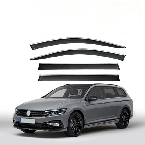 WINDABWEISER für VW Passat Variant MK8-B8 2016-2022+ with Bright Window Strips, Autofenster Windabweiser Fenster Visiere Lüftung Sabweiser Seitenfenster-Visier WINDABWEISER für VW Passat Variant MK8-B8 2016-2022+ with Bright Window Strips, Autofenster Windabweiser Fenster Visiere Lüftung Sabweiser Seitenfenster-Visier von Cherry66