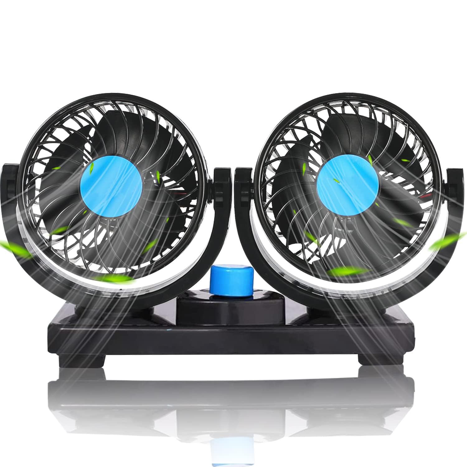 12V Auto Ventilator, 360° Drehbarer 4" Doppelkopf Lüfter mit 2 Geschwindigkeiten, Leise Elektrischer Lüfter für LKWs, Boote, SUVs, Wohnmobile – Sommerkühlung für Fahrzeuge 12V Auto Ventilator, 360° Drehbarer 4" Doppelkopf Lüfter mit 2 Geschwindigkeiten, Leise Elektrischer Lüfter für LKWs, Boote, SUVs, Wohnmobile – Sommerkühlung für Fahrzeuge von Cherubfunz