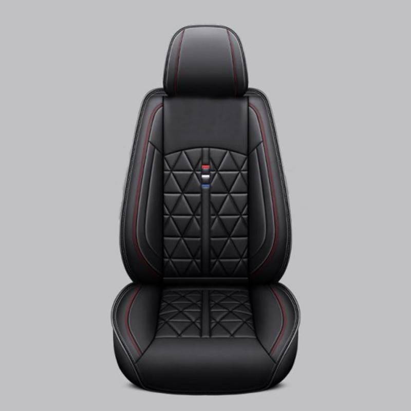 Chifeng Autositzbezüge Auto Vordersitz 2 Stück Set, Autositzbezüge Leder Universal Set, Geeignet Für Audi A3 A4 A5 A6 Q3 Q5 von Chifeng