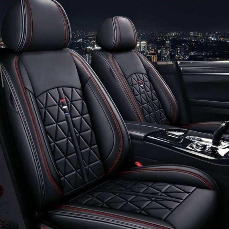 Chifeng Autositzbezüge Auto Vordersitz 2 Stück Set wasserdicht PU Leder Autositzbezüge Fit für Brava Croma Duna Freemont Fullback Idea Linea Marea Palio Sedici Stilo Strada Tempra Ulysse von Chifeng