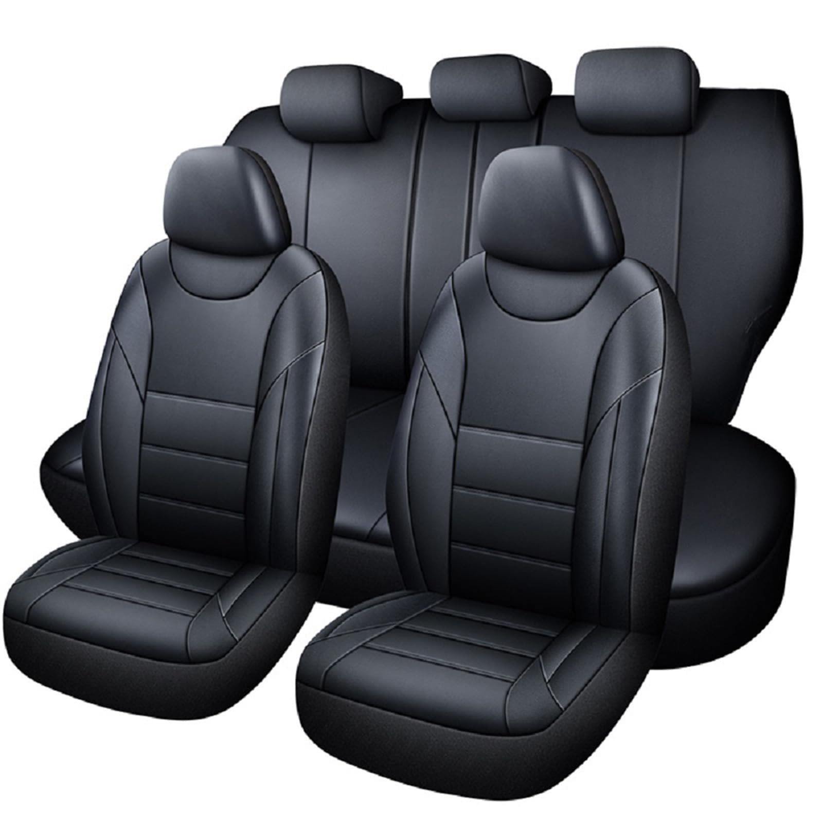 Chifeng Universal pu Leder Auto Sitzbezug Set Vordere Reihe Rücksitz Schutzabdeckungen Auto Interieur Zubehör für Audi A1 8X1 8XK A3 8p 8v 8l Sportback A4 8K2 B8 b6 b7 b8 A6 Q3 Q5 Q7 SQ5 von Chifeng